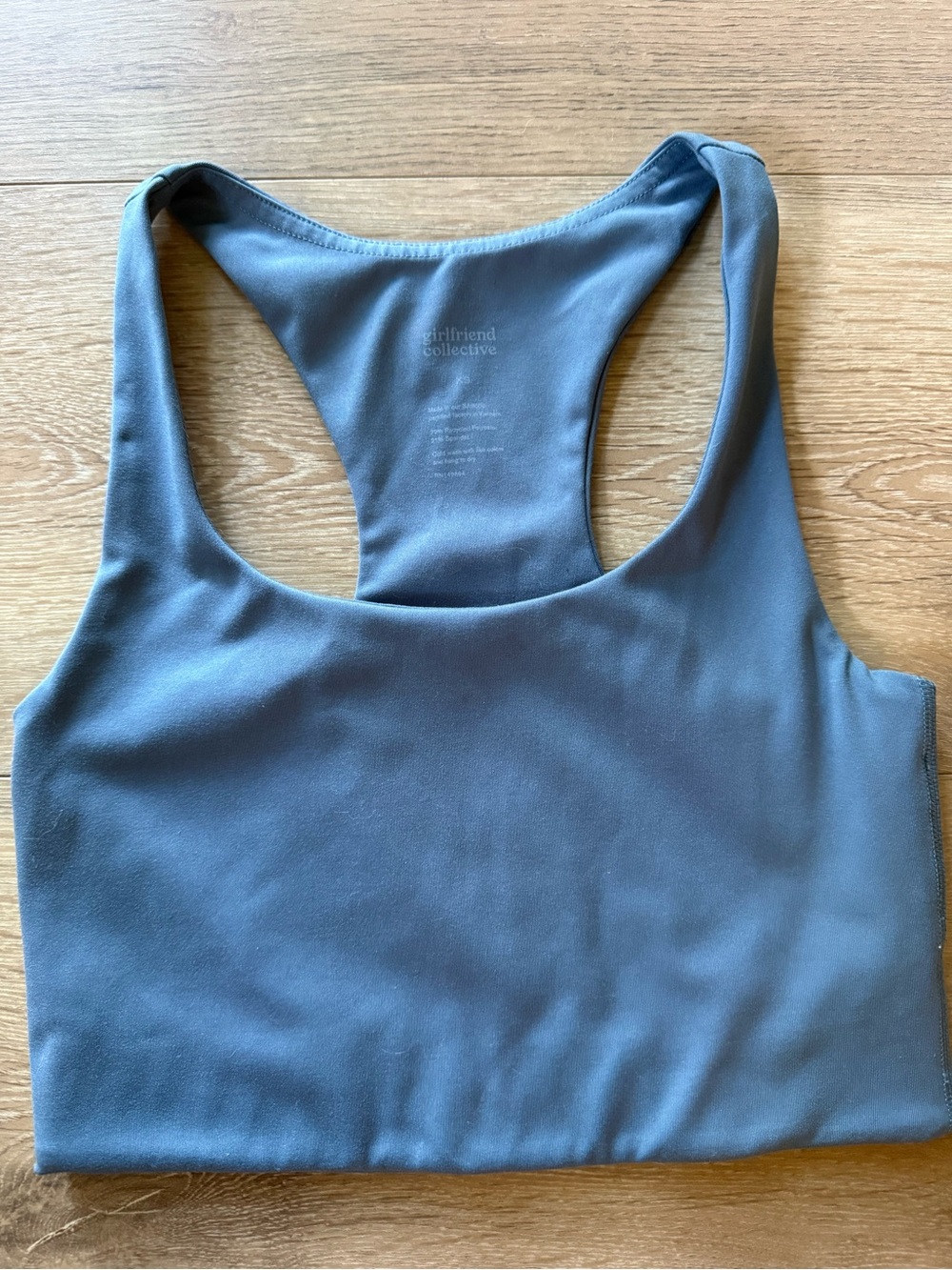 girlfriend collective slate Paloma racerback sports bra XS